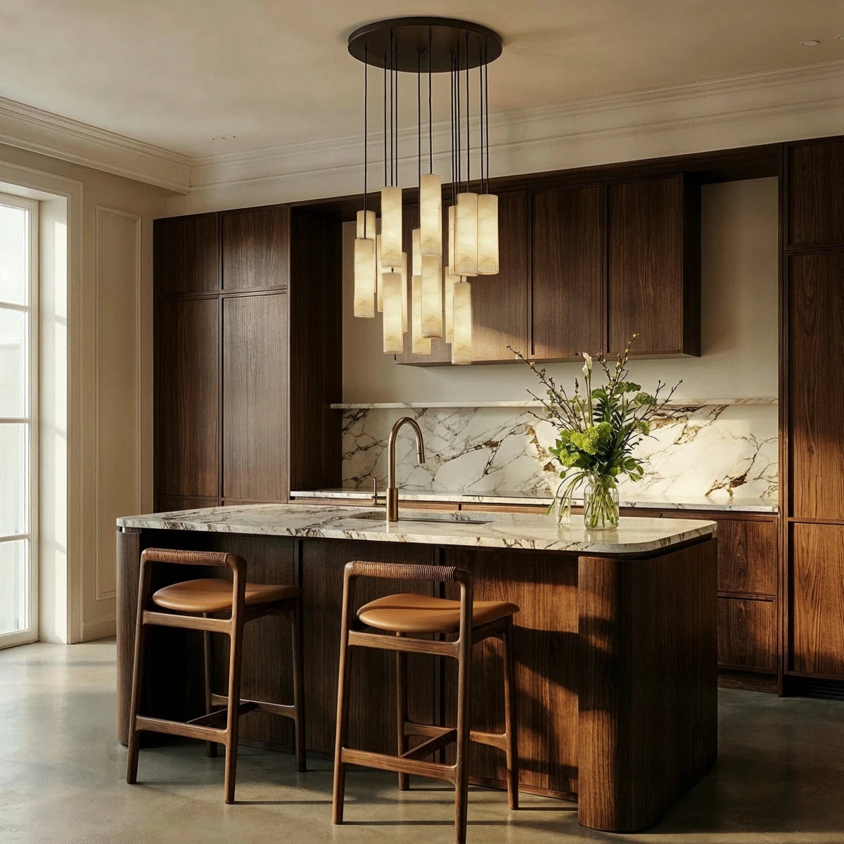 Entokei Alabaster Chandelier Light - Residence Supply