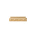 "A long, textured brass Erdas pull bar handle on a white background."