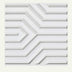 Single white Erial PVC Wall Panel with geometric 3D design, ideal for moisture-resistant, stylish DIY wall applications.