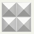 Ermana Wall Panel featuring a 3D geometric pyramid design in gray and white, ideal for modern PVC wall panel decor and interior upgrades.