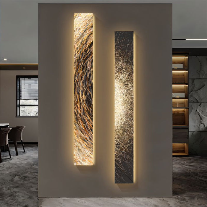 Etched Steel Illuminated Art - Contemporary Lighting for Living Room