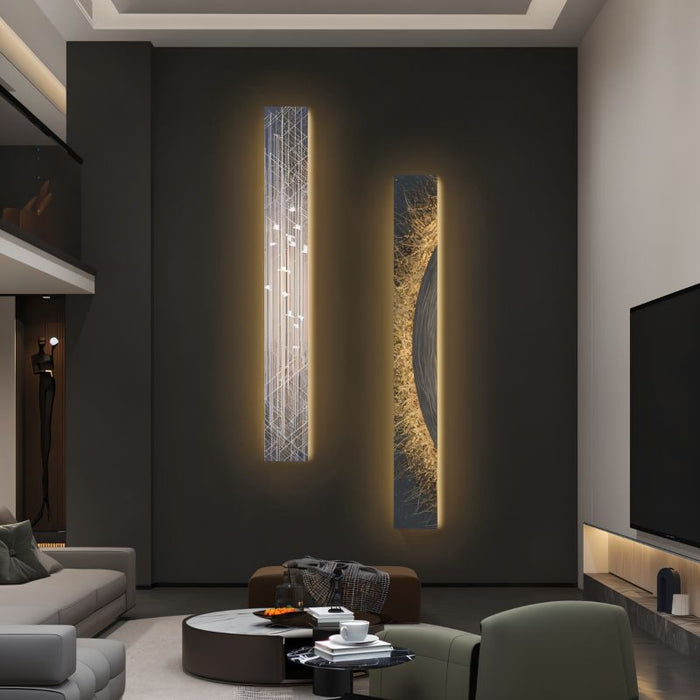 Etched Steel Illuminated Art - Modern Lighting Fixture