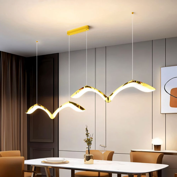 Eurusis Linear Chandelier - Contemporary Lighting for Dining Table