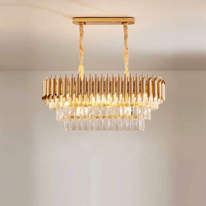 Fayadan Linear Crystal Chandelier - Modern Chandeliers