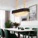 Fayadan Linear Crystal Chandelier - Modern Lighting for Dining Table