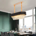 Fayadan Linear Crystal Chandelier - Contemporary Lighting for Dining Table