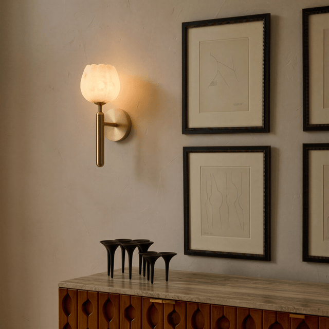 Flora Alabaster Wall Lamp - Residence Supply