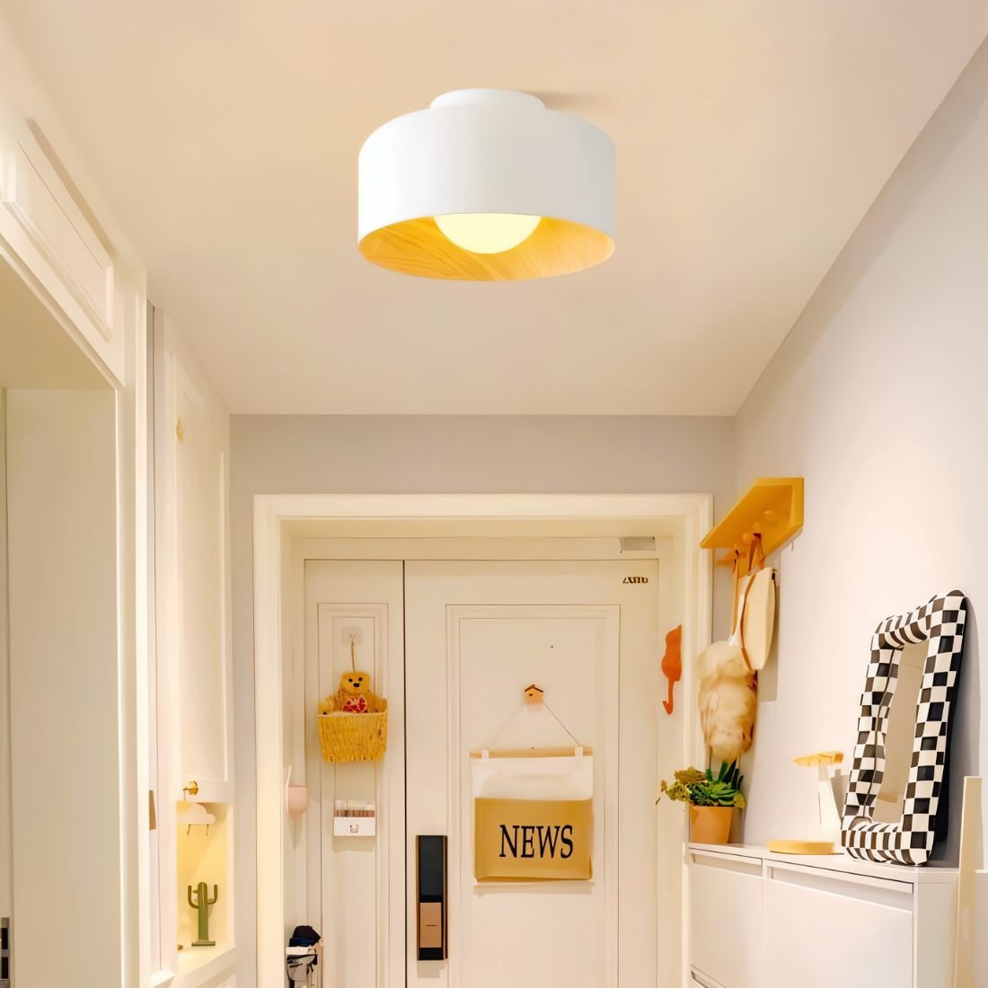 Folkio Ceiling Light – Modern Design with Soft Glow. – Residence