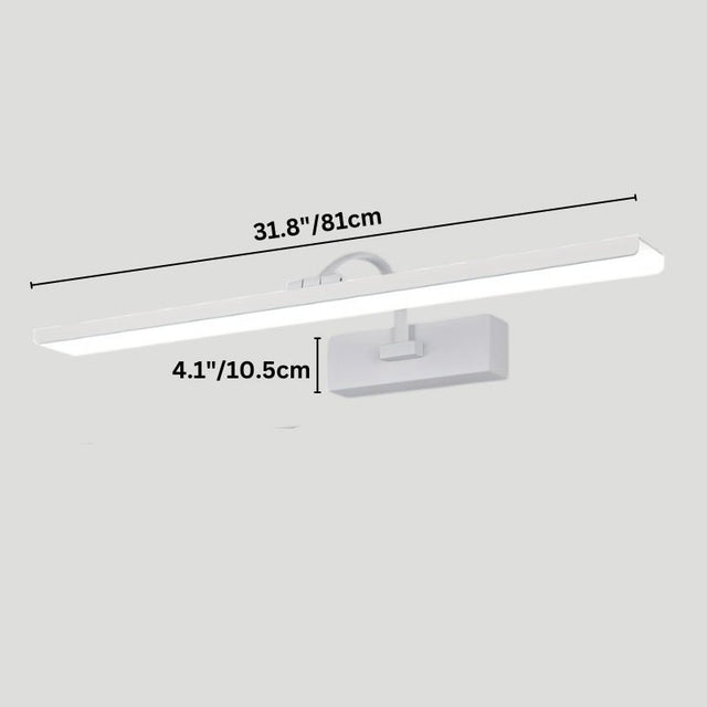 "An LED vanity light with labeled dimensions, showcasing its sleek design and 81cm length."