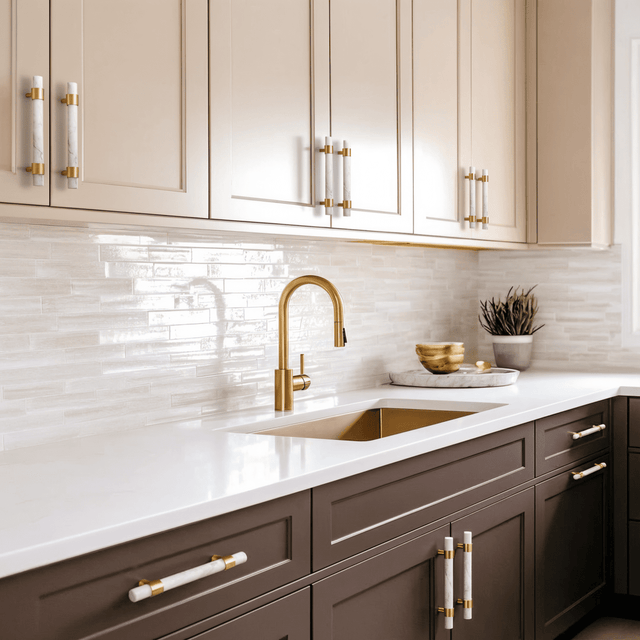 Galil Marble Knob & Pull Bar - Residence Supply