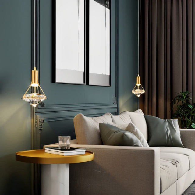 Luz colgante de gemas