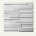 Gimnah Wall Panel with modern 3D geometric design in white PVC, ideal for interior wall decoration and easy installation.