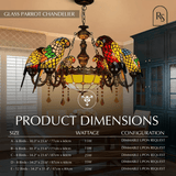 Glass Parrot Chandelier - Residence Supply