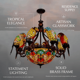 Glass Parrot Chandelier - Residence Supply