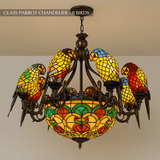 Glass Parrot Chandelier - Residence Supply