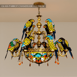 Glass Parrot Chandelier - Residence Supply