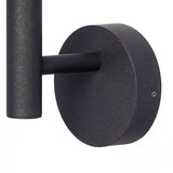 "Close-up of the motion sensor on a modern, circular outdoor wall lamp."