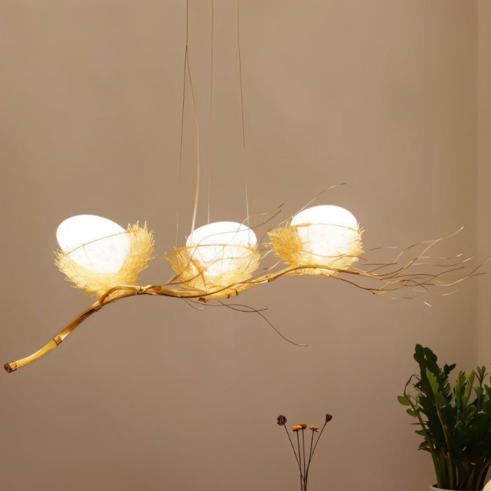 Gold Nest Chandelier - Contemporary Lighting
