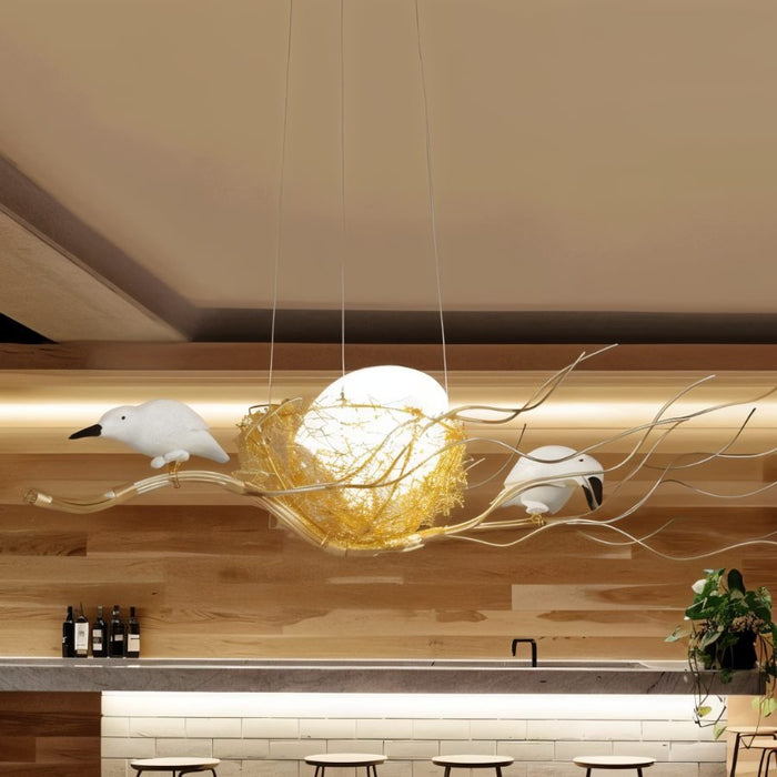 Gold Nest Chandelier - Modern Lighting