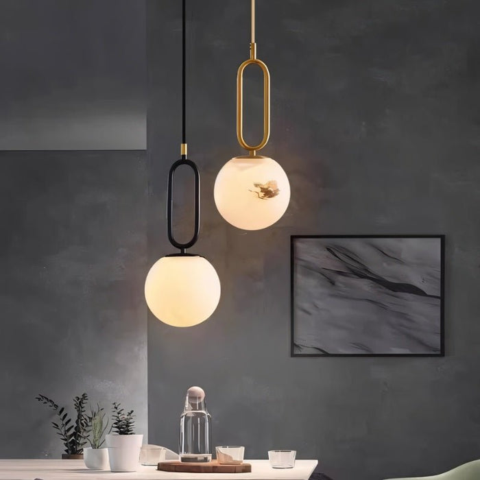 Gong Alabaster Pendant Light - Dining Room Lighting