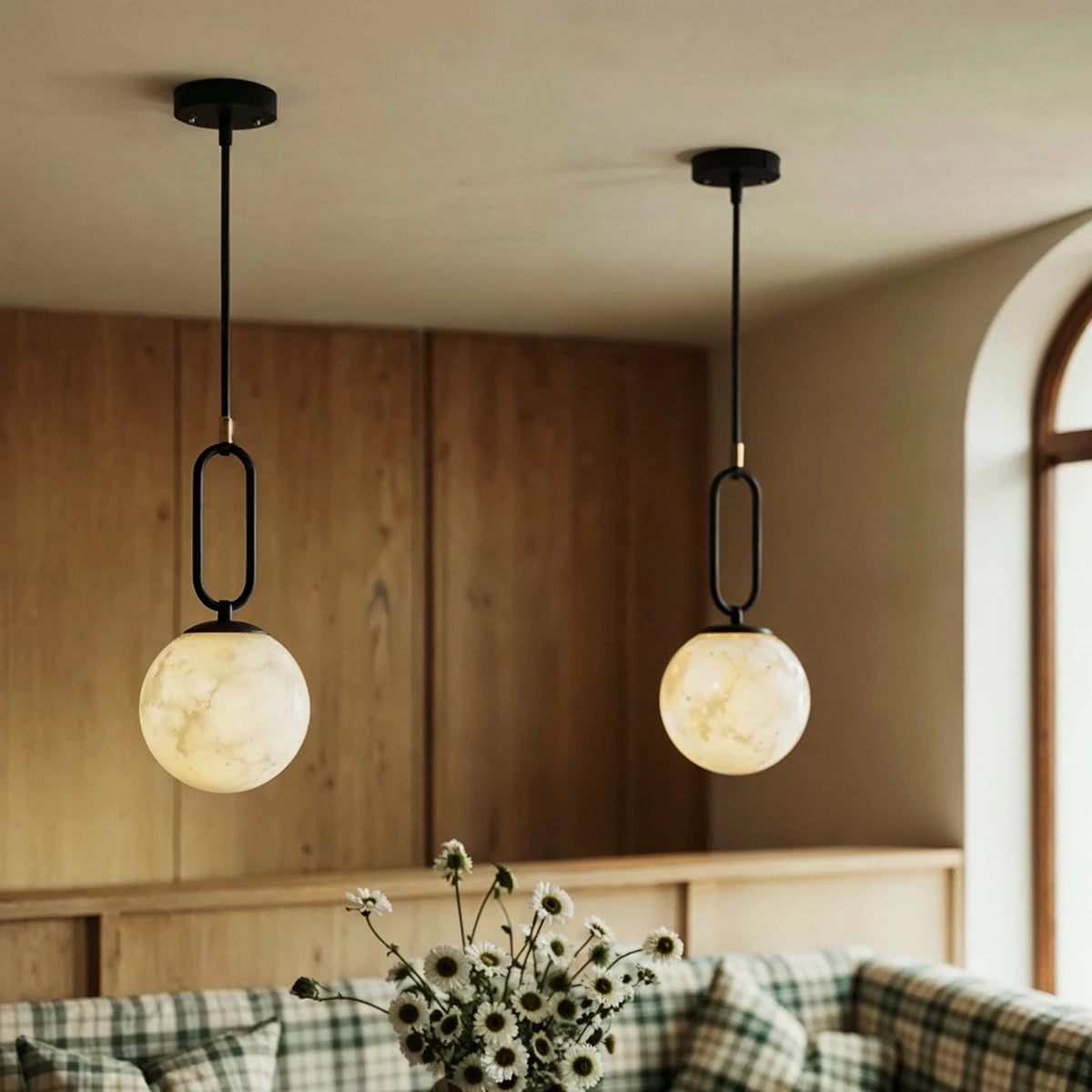 Gong Alabaster Pendant Light - Residence Supply