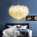 Goose Feather Pendant Light - Modern Lighting Fixture for Bedroom