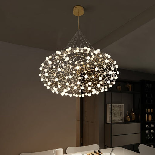 Gypsophila Crystal Chandelier: Featuring cascading strands of crystals and polished chrome accents, this chandelier exudes elegance and sophistication, creating a dazzling focal point in any room.