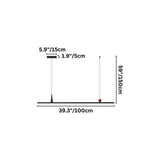 "Halrya pendant light with dimensions: 5.9 inches/15cm, 1.9 inches/5cm, 39.3 inches/100cm, and 59 inches/150cm."