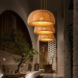 Hand-Weaved Rattan Cocoon Pendant Light