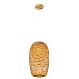 Hand-Weaved Rattan Cocoon Pendant Light