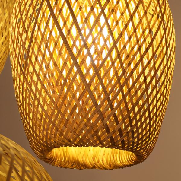 Hand-Weaved Rattan Cocoon Pendant Light - Residence Supply
