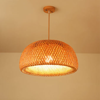 Hand-Weaved Rattan Cocoon Pendant Light - Light Fixtures