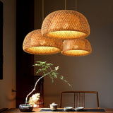 Hand-Weaved Rattan Cocoon Pendant Light