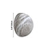 Gray oval alabaster sconce with white veining, measuring 5.9 inches, mounted against a white background.