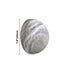 Oval alabaster wall sconce with a marbled gray and white finish, measuring 7.9 inches in height.