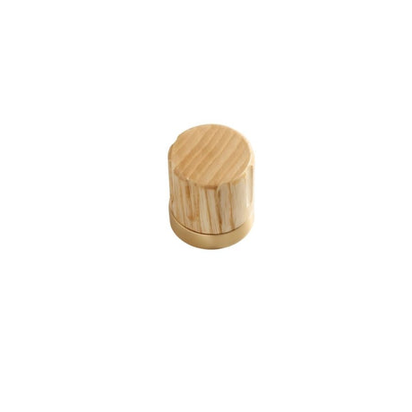 "A modern, minimalist wooden knob, designed for use in contemporary or rustic interiors."