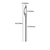 "Dimensions diagram of the Hazis pull bar, showing measurements for length, width, and depth."