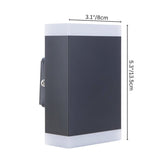 "Small Helor wall lamp with dimensions 3.1 inches (8 cm) in width, 5.3 inches (13.5 cm) in height, offering soft, dual-direction illumination for modern spaces."