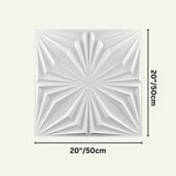 Hite PVC Wall Panel measuring 20x20 inches with 3D starburst design. Easy to install and perfect for waterproof wall upgrades.