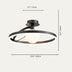 Black metal semi-flush ceiling light with frosted glass diffuser and brass accents on white background.