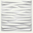 Huati Wall Panel with 3D geometric design in white PVC, ideal for modern interior wall decoration and easy installation.