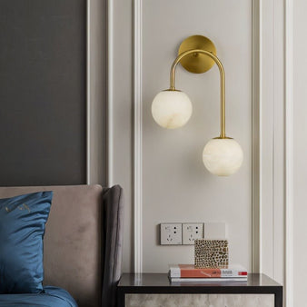 Hulel Alabaster Wall Sconce - Bedroom Lighting