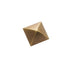"A pyramid-shaped antique brass cabinet knob with a classic, geometric design, suitable for traditional and transitional interiors."