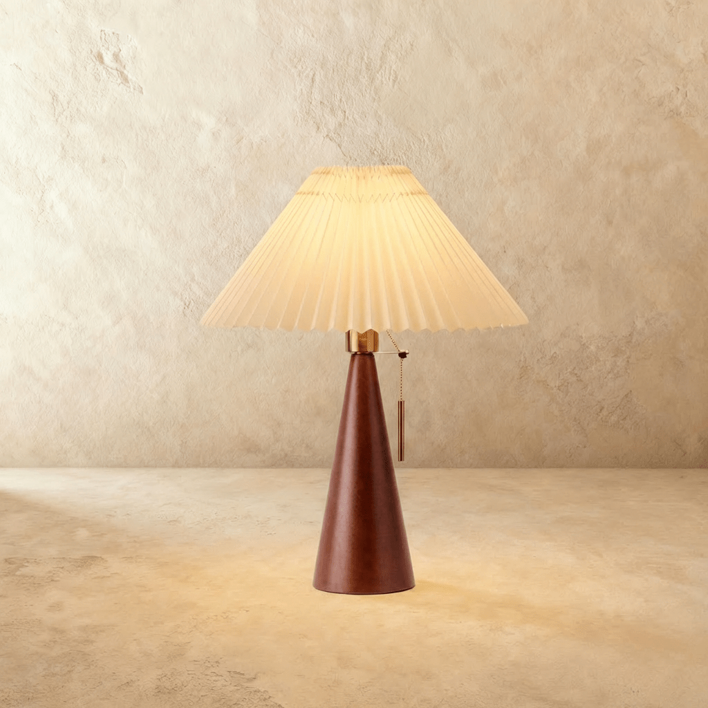 Kishel Retro Table Lamp with Wooden Base – Residence Supply