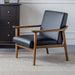 Koltuk Mid-Century Wingback Accent Chair: Combining mid-century charm with timeless elegance, this wingback accent chair boasts a retro silhouette and tapered legs, making it a stylish addition to your home.