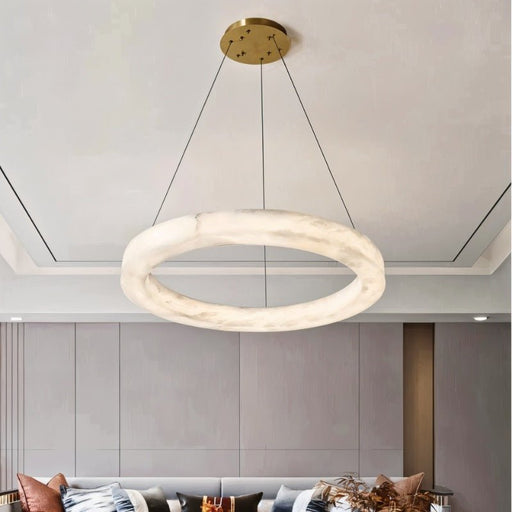 Kyklos Alabaster Chandelier - Living Room Lighting