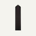 Black ribbed vertical wall panel with pointed top on neutral background.