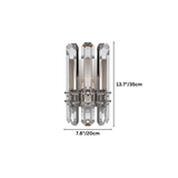 Lenvo Crystal Copper Wall Light with dimensions 13.7'' x 7.8'', ideal for elegant indoor lighting in bedrooms or hallways.