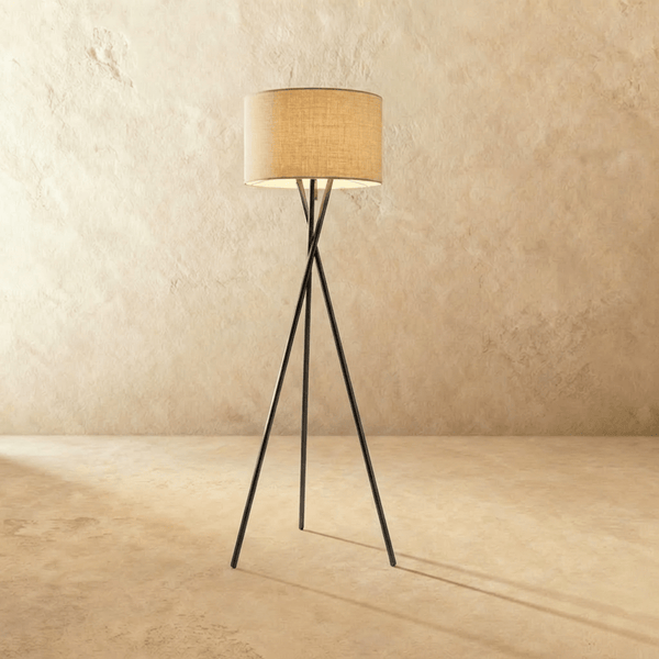 Leora Floor Lamp - Modern Elegance with Fabric Lampshade