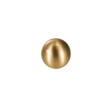 "Gold brass knob with spherical design, isolated on a white background."
